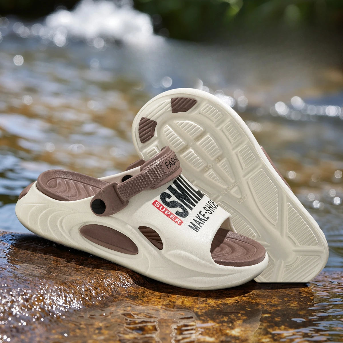 Outdoor Women and Mens Summer 2025 Men's Slippers EVA Lightweight Slides Indoor Leisure Beach Shoes Comfort Soft Men's Slippers
