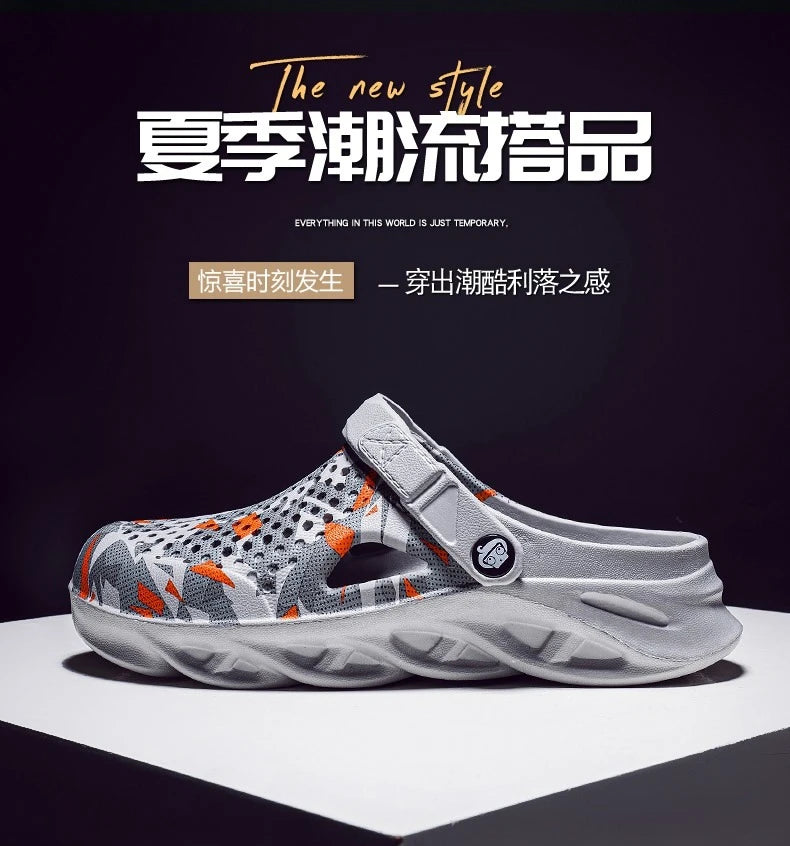 Men Sandals Clogs Summer Shoes for Men EVA Lightweight Water Shoes Unisex Slippers for Summer Outdoor Beach Slippers Large Size