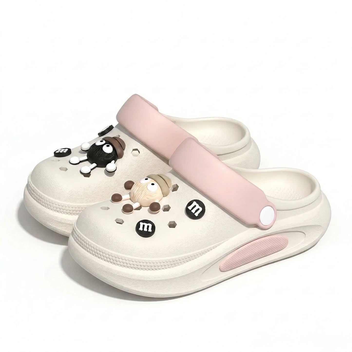 Summer Clogs Women Cute 3D Charms Garden Sandals Lightweight Soft EVA Beach Slippers Outdoor Non Slip Fashion Thick  Sole Shoes