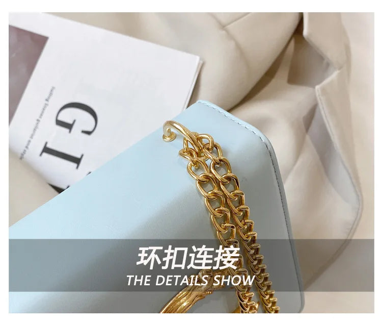 Banquet small square bag, women's new fashionable and versatile chain shoulder crossbody bag