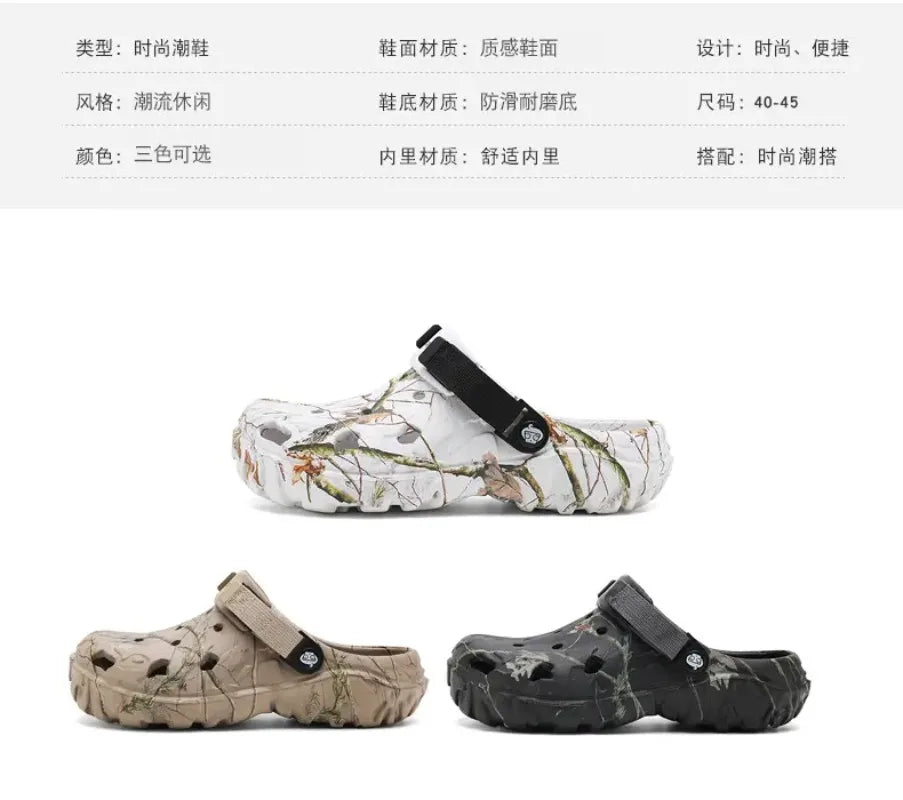 Men Clogs Slippers High Quality Classic Outdoor Anti-Slip Garden Shoes Lightweight Fashion Casual Sandals Big Size 45 46 47