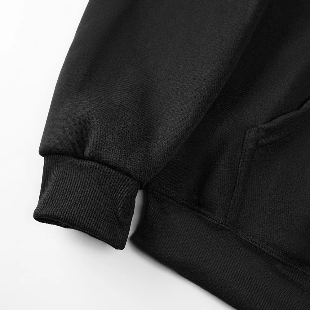 Chamois Leather Hooded Sweatshirt Men's Autumn Winter 2025 New Fleece-Lined Trendy Oversize Couple Pullover Jacket