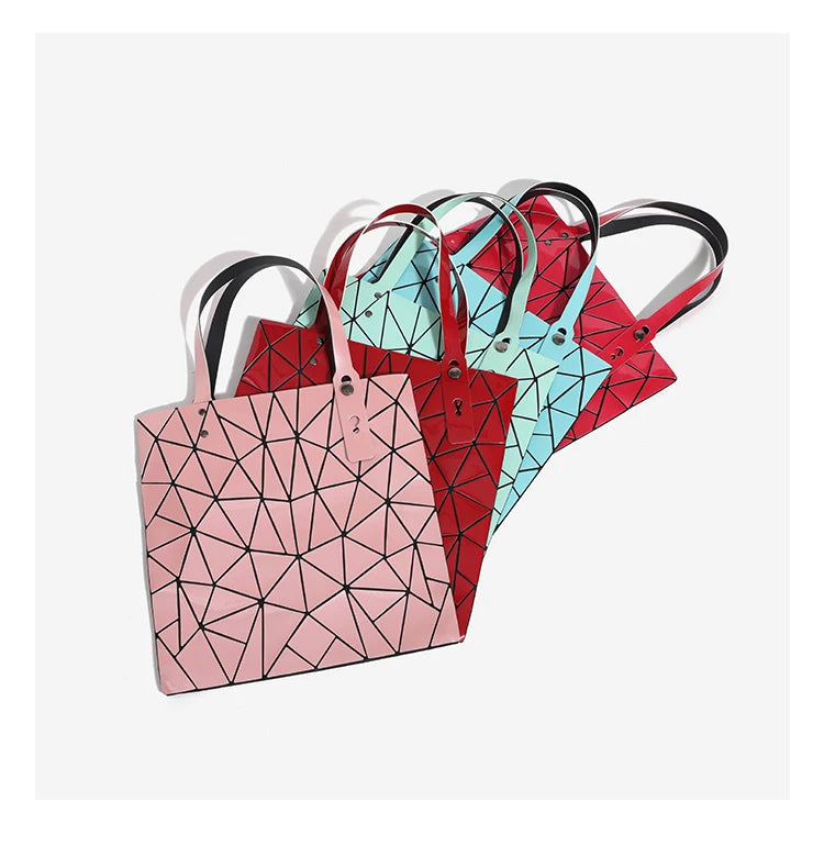 Diamond-Patterned Bag for Women, Summer Versatile New Geometric Diamond-Patterned Bag, Internet Celebrity Shoulder Handbag, Tote Bag