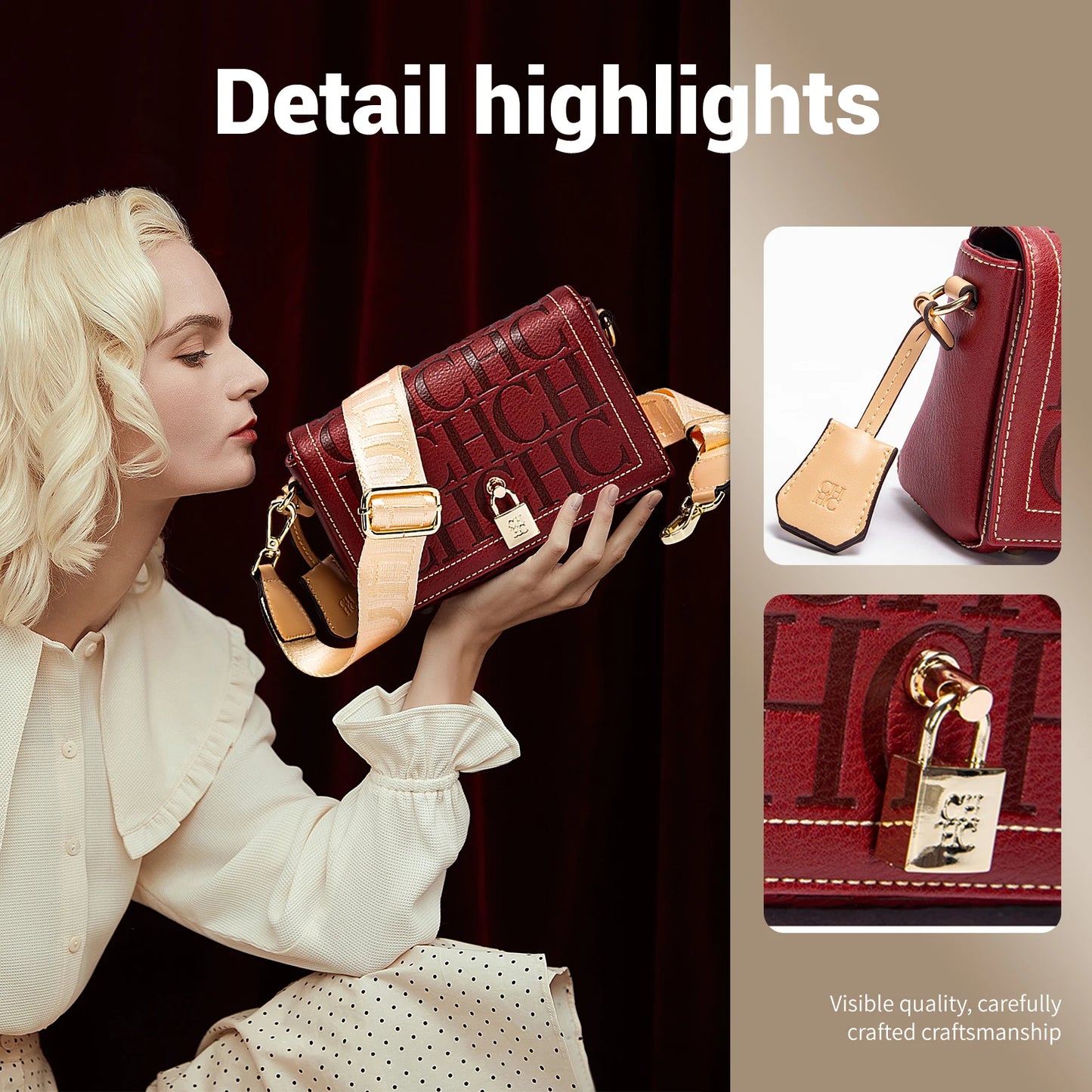 Classic Style Fashion Ladies Shoulder Bag Exquisite Craftsmanship Letters Printing Design Minimalist Women's Crossbody Bag