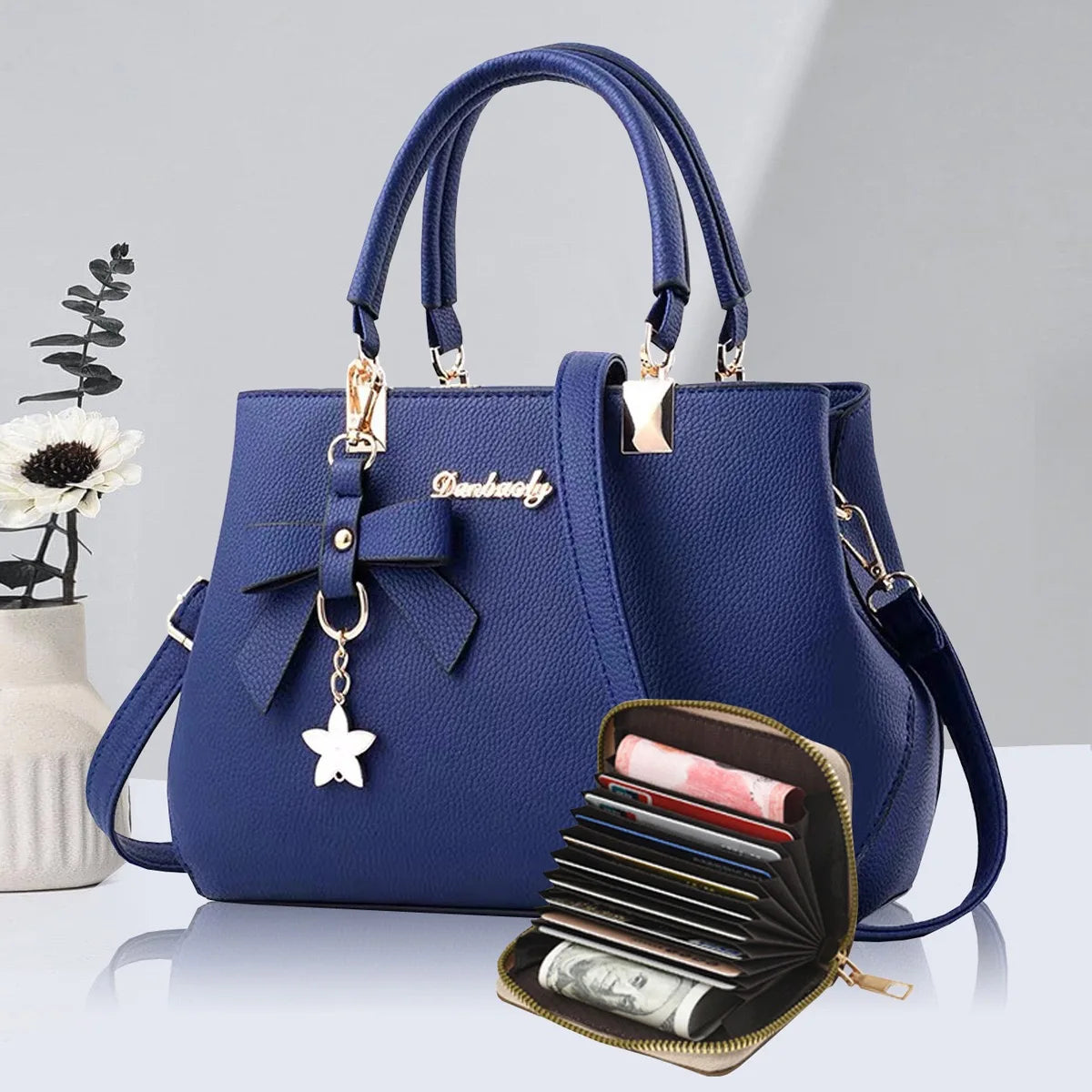 New Korean version trendy autumn and winter bow women's bag portable shoulder bag messenger bag killer bag mother bag large capa