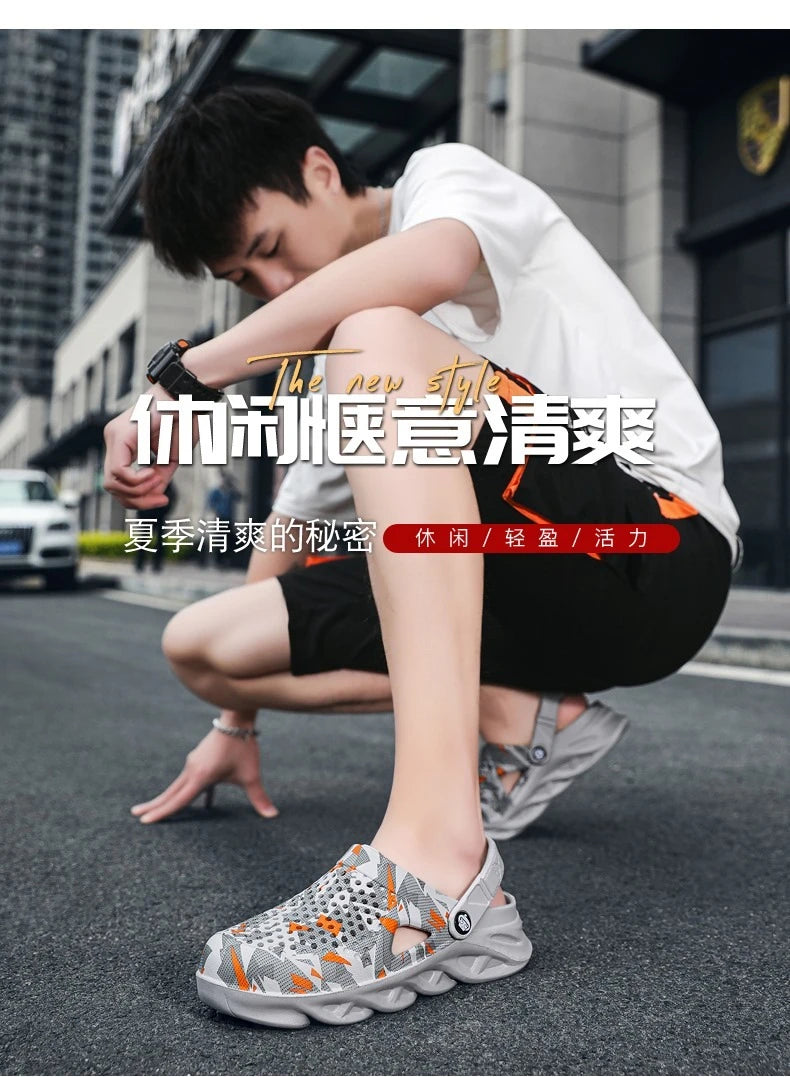 Men Sandals Clogs Summer Shoes for Men EVA Lightweight Water Shoes Unisex Slippers for Summer Outdoor Beach Slippers Large Size