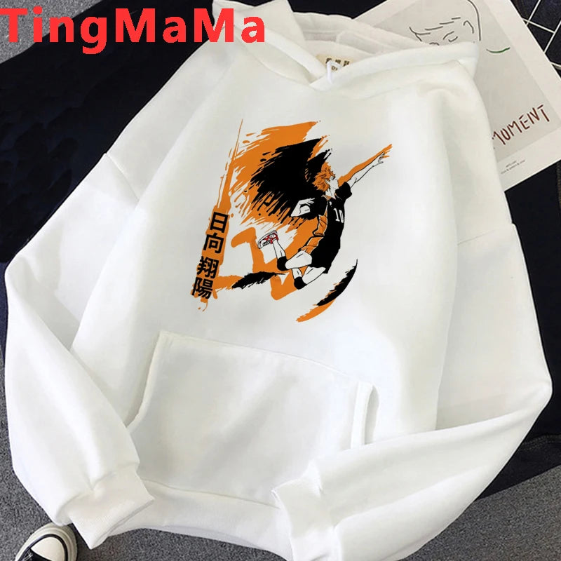 Oya Oya Oya Haikyuu Japanese Anime Hoodies Men Kawaii Cartoon Nekoma Graphic Streetwear Kuroo Volleyball Sweatshirts Male