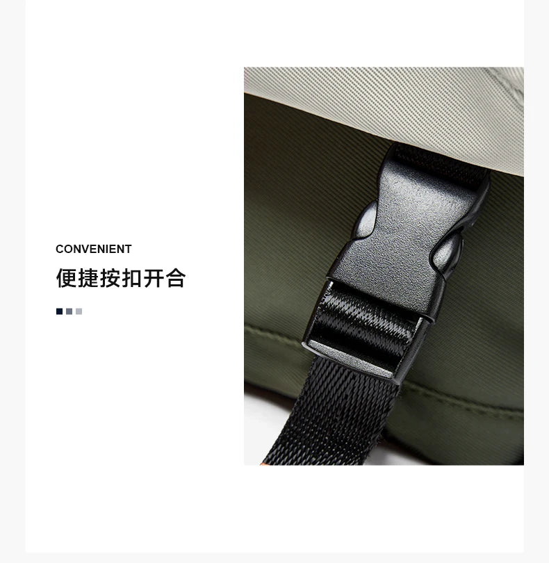 LEE Oxford Waterproof Women Shoulder Bag Vintage Messenger Bag Scratch-Resistant Casual Travel Crossbody Bag Ladies Daily Use