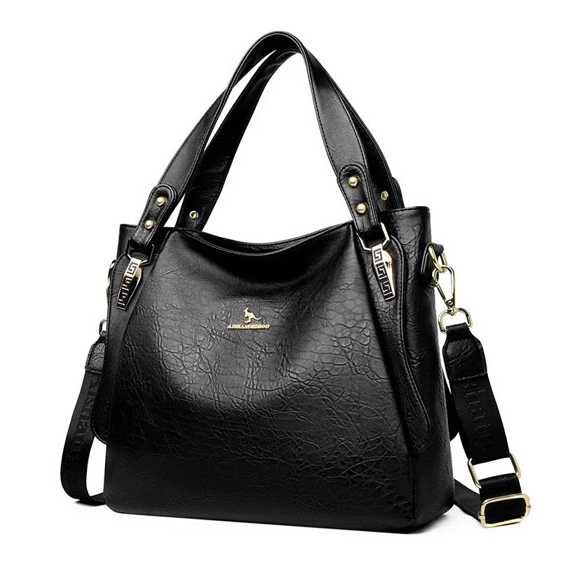 Genuine Brand Soft Leather Top-handle Bags Female Handbags Women Shoulder Crossbody Tote Messanger Bag Large Capacity Sac A Main