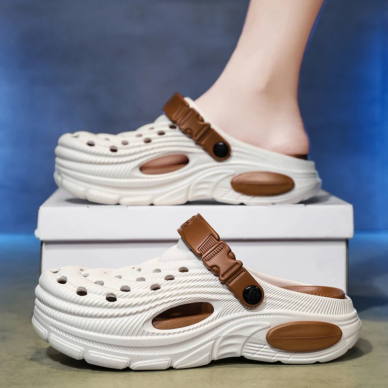 Plus Size47 48 Men Clogs Sandals Summer Outdoor Garden Clogs Hole Shoes Male Casual Shoes Water Shoes Comfort Home Soft Slippers