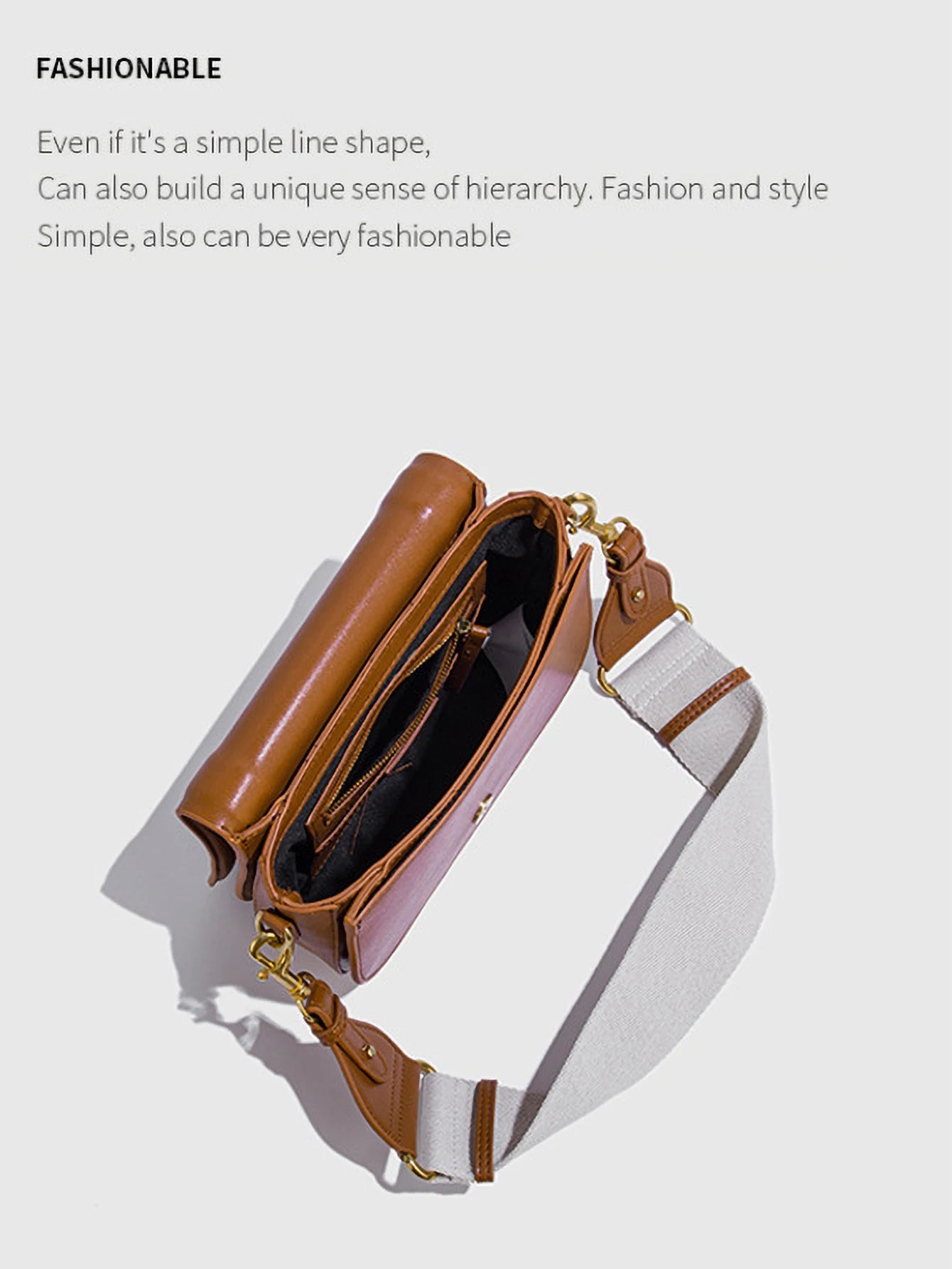 2025 New Women's Bag Wide Shoulder Strap Shoulder Bag Diagonal Underarm Bag