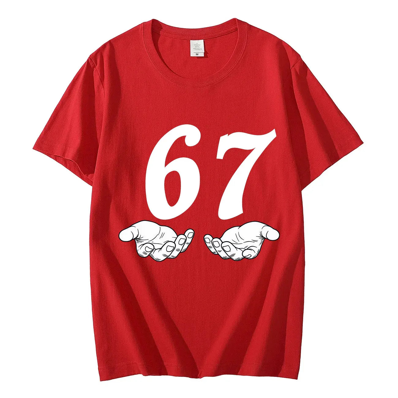 Six Seven 6 7 Meme Funny Hands T-shirt High Street Trend Fashion Short Sleeve T-shirts Men Women Clothing Casual Cotton T Shirts