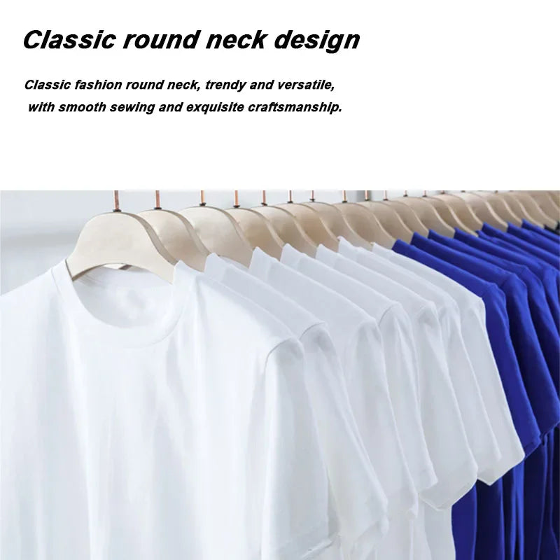 Men's High Quality Cotton Blend Moon Print Casual Summer Cool Short Sleeve Men Tshirt Loose t-shirt Male Tee Shirts Male Tee Top