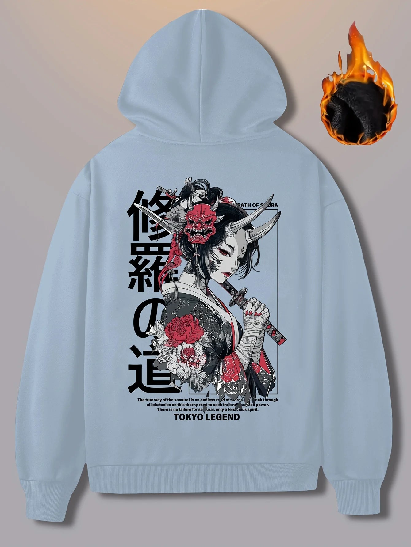 Japan Anime Beauty Samurai Street Sakura Men Women Pullover Hoodie Harajuku Y2K Casual Retro Autumn Winter Longsleeve Sweatshirt