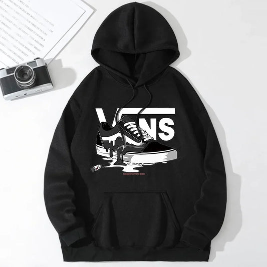 2025 New Hip Hop Clothes Print Hoodie Men Long Sleeve Fleece Sweatshirt Vintage Rock Band Streetwear