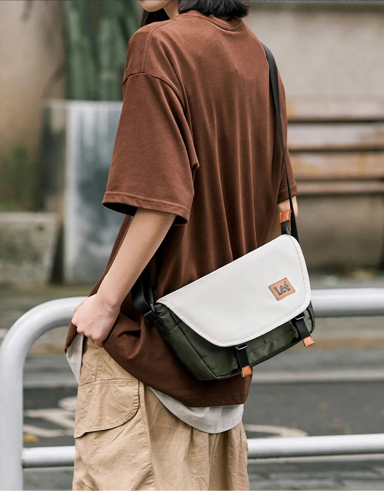 LEE Oxford Waterproof Women Shoulder Bag Vintage Messenger Bag Scratch-Resistant Casual Travel Crossbody Bag Ladies Daily Use