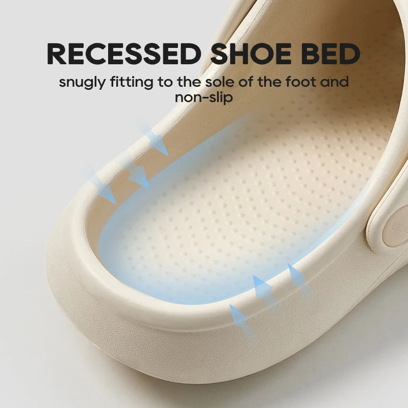 UTUNE 2025 Summer New Design Lightweight Breathable Clogs Unisex Non-Slip Slippers  Beach Sandals Trendy Comfortable Casual Shoe
