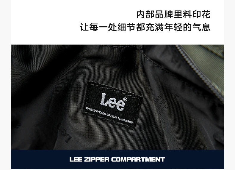 LEE Oxford Waterproof Women Shoulder Bag Vintage Messenger Bag Scratch-Resistant Casual Travel Crossbody Bag Ladies Daily Use