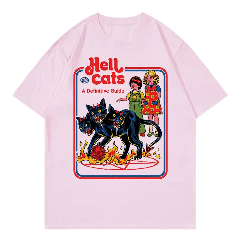 Let's Sacrifice Toby Horror Satanist Graphic Tops Unique Creative Cartoon Streetwear Unisex Scary Short-sleev Tee Ropa Hombre