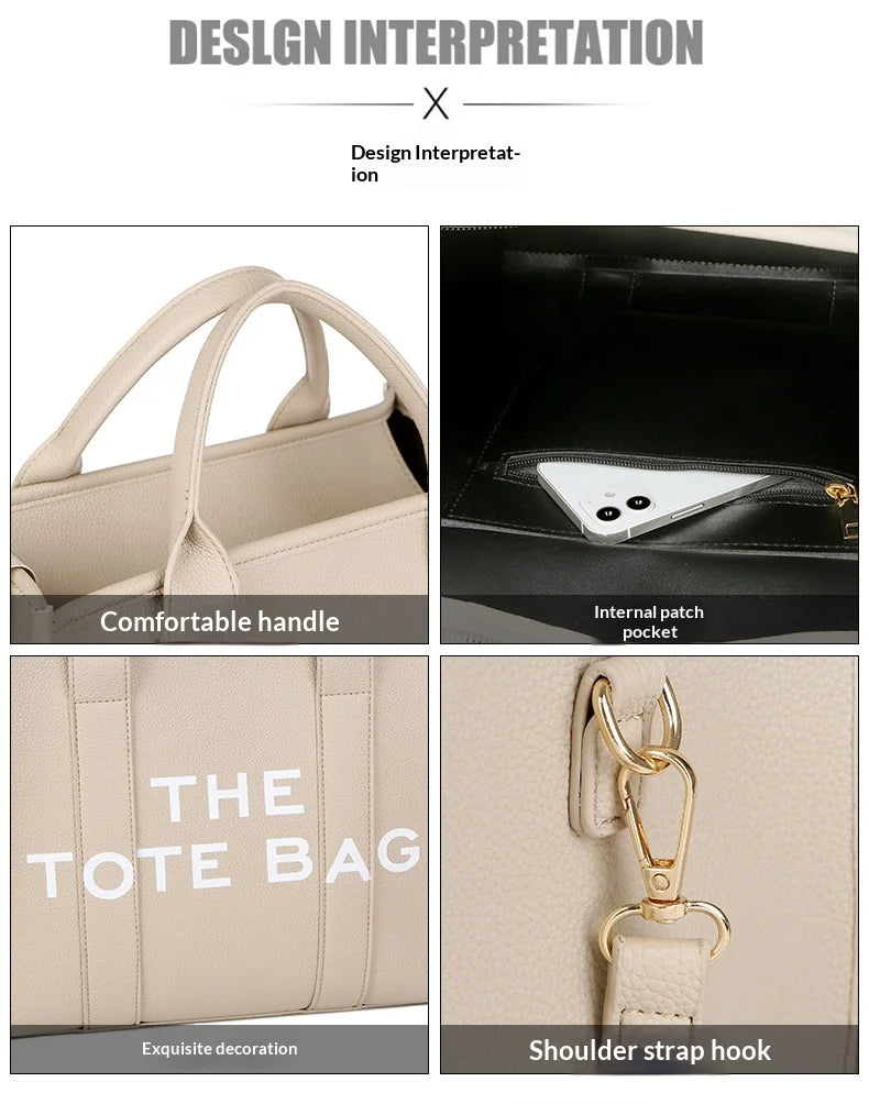 Luxury Designer Bag Tote Women Handbags Letter Shoulder Bags Brands Soft PU Shopper Purses Crossbody Bags for Women Clutch