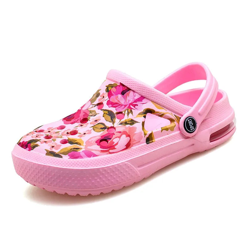 2006 Women's Ethnic Shoes Clogs Soft Sole Two-way Wear for Beach Mules and Pool Women Garden Slides Indoor Nursing Clogs Sandals