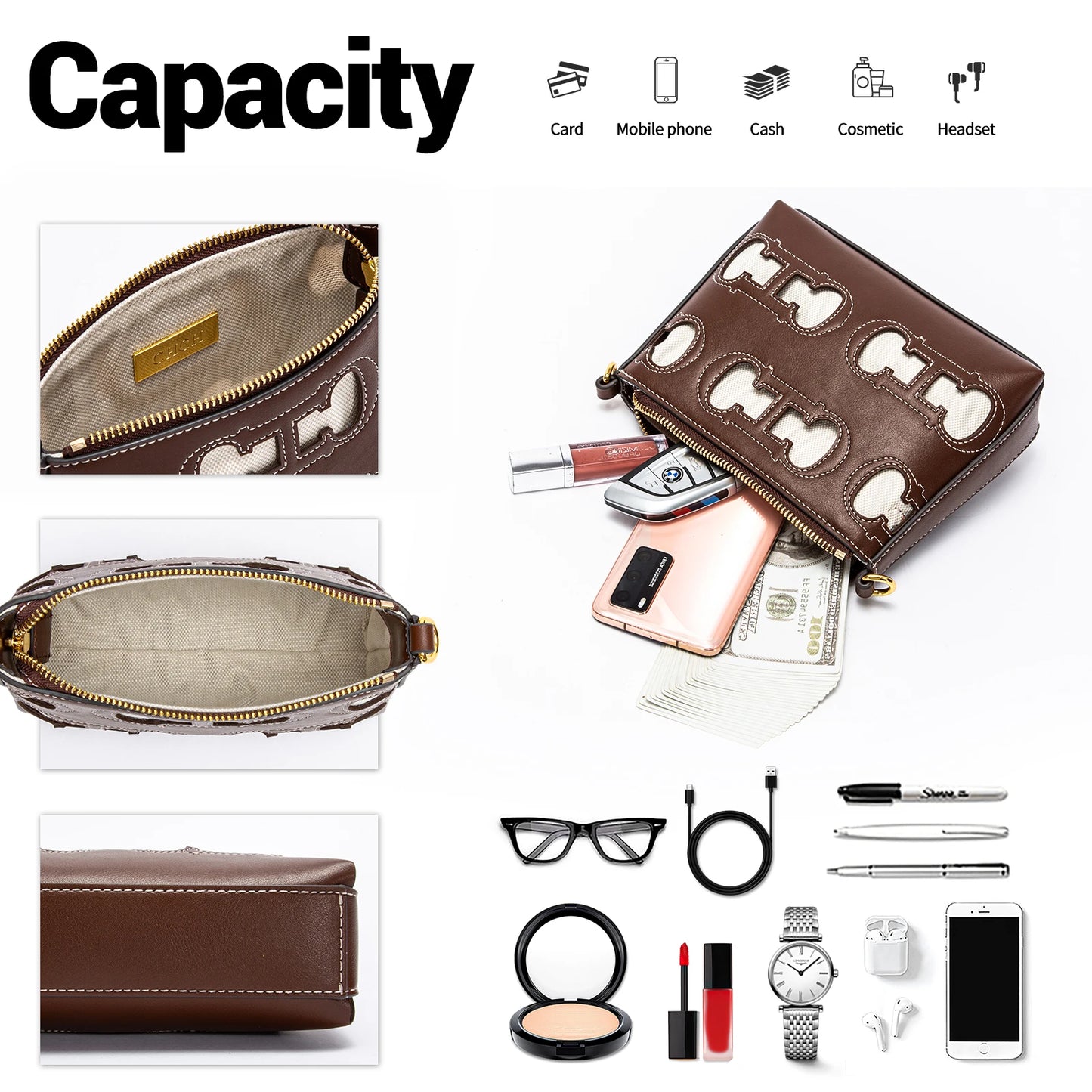 Classic Fashion Women's Large Capacity New Party Hollow Design Women's Shoulder Bag Women's Bucket Bag