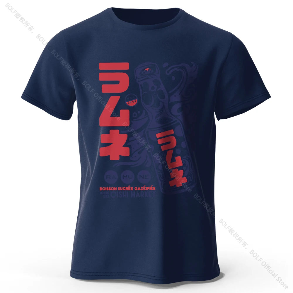Men's Anime Character Printed 100% Cotton T-Shirt, Soft Fabric Round Neck Short Sleeve Tee, Unisex Harajuku