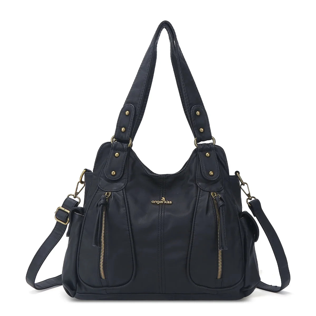 Vintage Bag PU Leather Shoulder Bags Women Handbags Female Satchel Large Fashion Crossbody Bag Black Leopard bolsa feminina