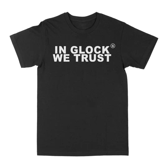 In Glock We Trust Graphic Tee T-Shirts Summer Men's Women Leisure Cotton Tees Shirt O Neck Short Sleeve Tops Loose Casual Trendy