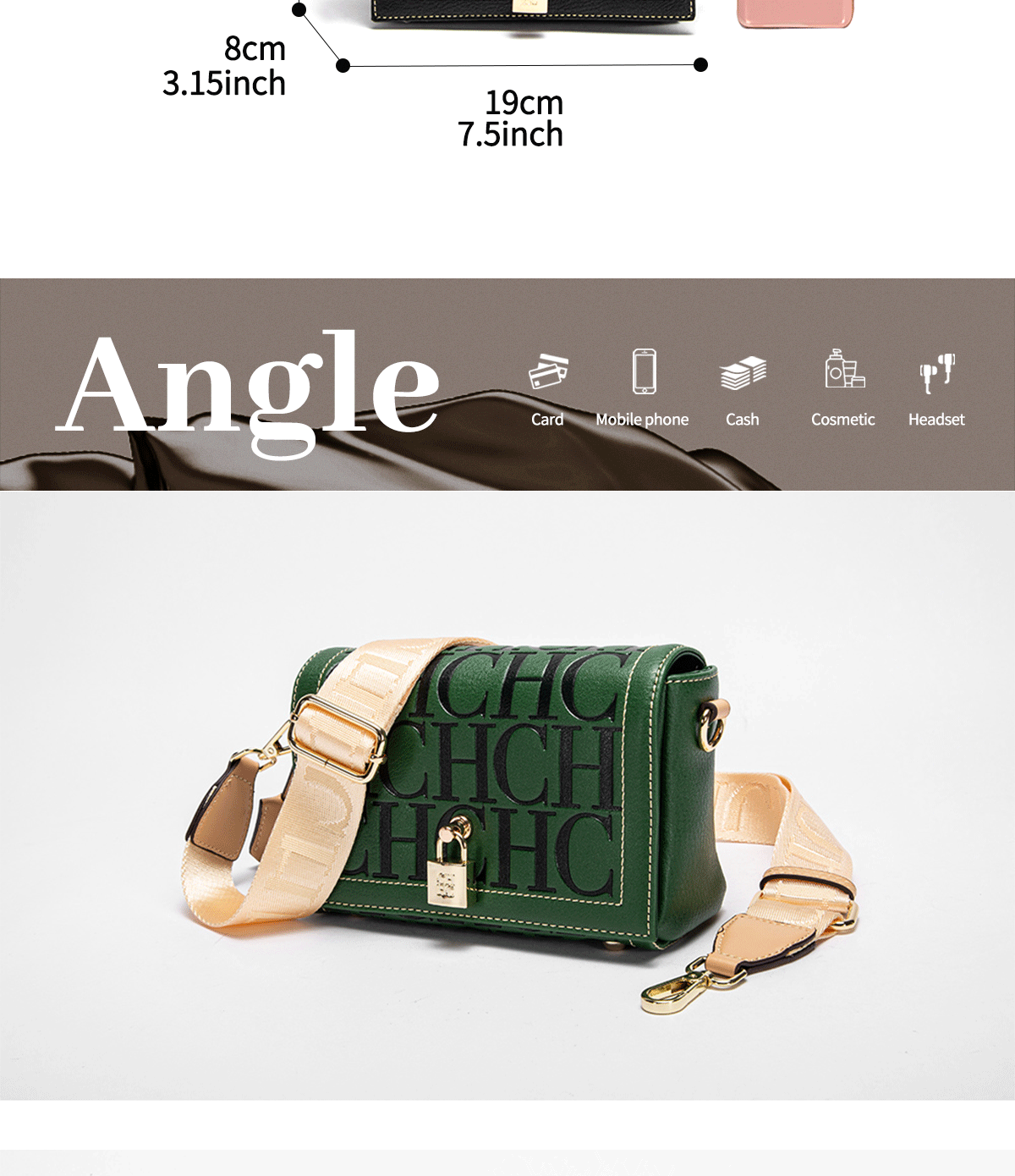 Classic Style Fashion Ladies Shoulder Bag Exquisite Craftsmanship Letters Printing Design Minimalist Women's Crossbody Bag