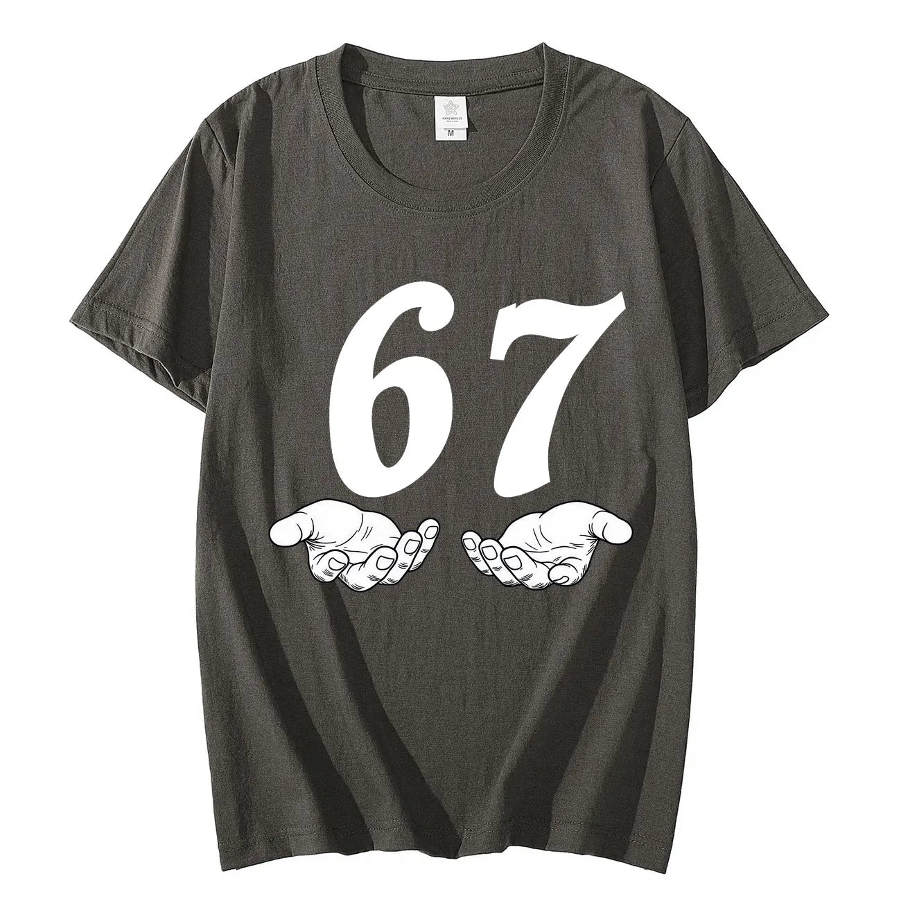 Six Seven 6 7 Meme Funny Hands T-shirt High Street Trend Fashion Short Sleeve T-shirts Men Women Clothing Casual Cotton T Shirts