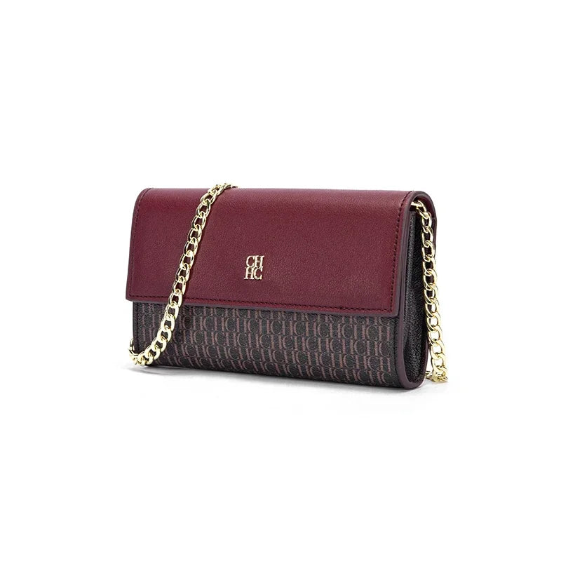CH Fashion Women's Shoulder Bag with Letter Printing Design 2025 Festival Essential Versatile Women's Chain Bag