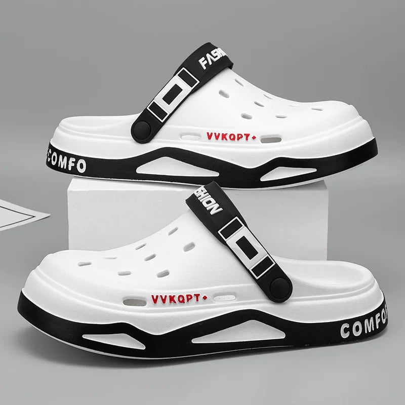 Summer Eva Style Breathable Sandals Women's Men's Garden Clog Shoes Outdoor Hole Beach Slippers Comfortable Household Slippers