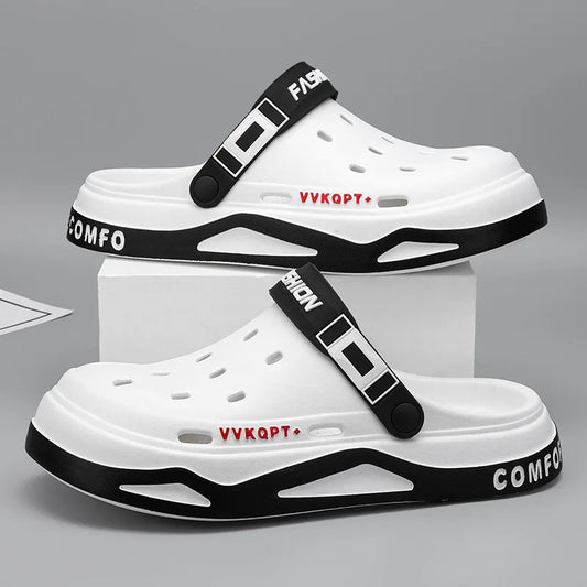 Summer Eva Style Breathable Sandals Women's Men's Garden Clog Shoes Outdoor Hole Beach Slippers Comfortable Household Slippers
