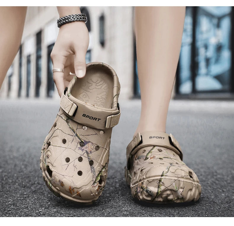 Summer Men's Clogs Sandals Home Garden Shoes Comfortable Men Women Slippers Non-Slip Soft Bottom Flip Flop Sandals Big Size46 47