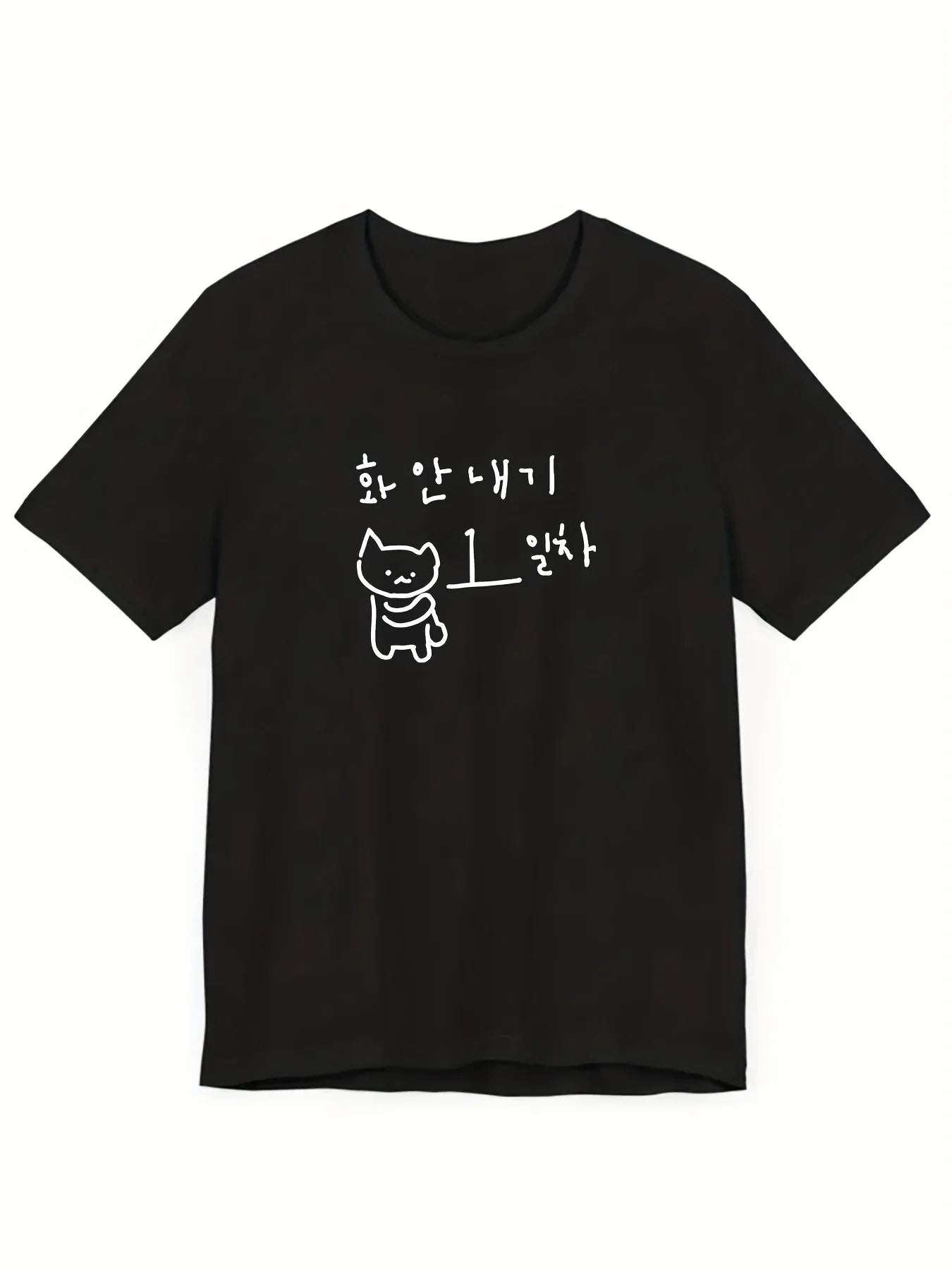 Graphic Tshirt Fun Korean Style Black Short Women's Fashion Trend Tops Breathable Harajuku Short Sleeve Casual Aesthetic Clothes