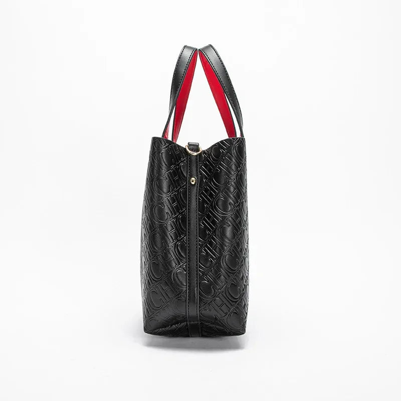 CH Fashion Brand Women's Handbag Large Capacity Casual Diagonal letter Silver Fox Is PU Leather Shoulder Bag