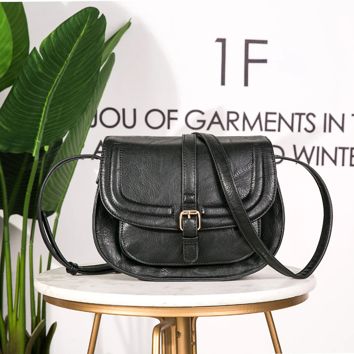 Crossbody Bags for Women Saddle Shoulder Purse and Boho Handbags with Strap Faux Leather CT20154E