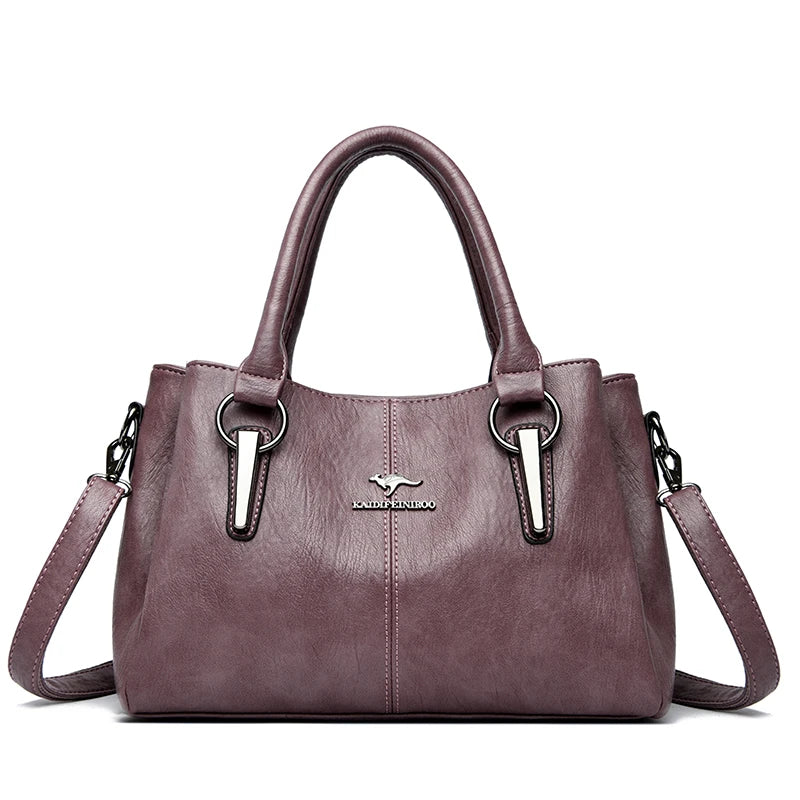 Genuine 3Layers High Quality Soft PU Leather Ladies Shoulder Crossbody Bags for Women  Luxury Handbags  Women  Designer A Main