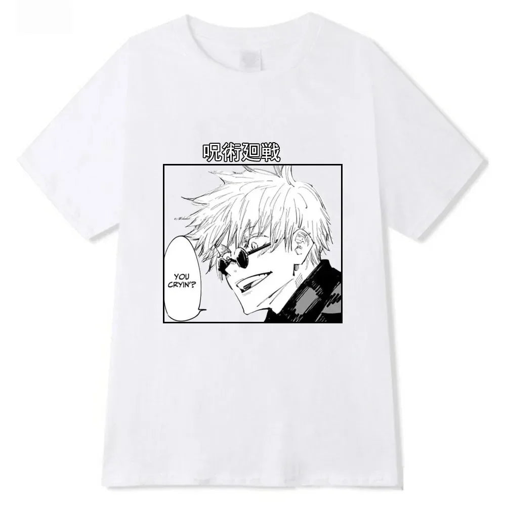 Goth Clothes Gojo Graphic Tshirt Anime Jujutsu Kaisen Funny Summer T-shirt for Women Japanese T Shirts Cartoon Woman Tshirts