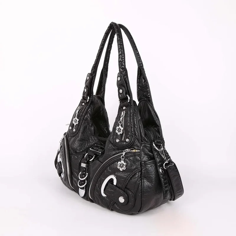 Angel kiss Women Handbags Fashion Shoulder Bag Large Tote Top-handle Shopping Pack Multifunctional Satchel Lady Hobos  Big Purse
