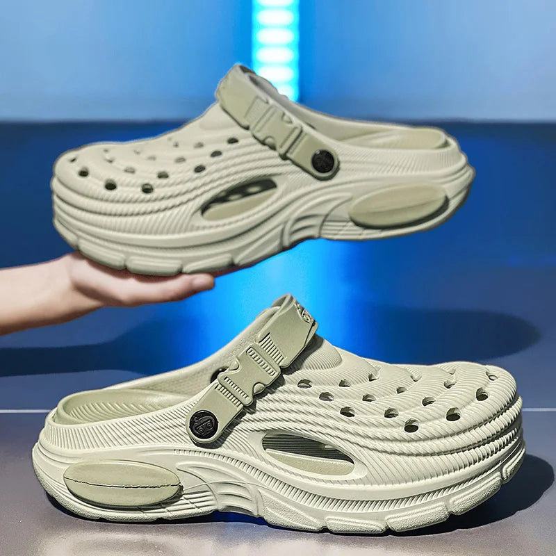 Plus Size47 48 Men Clogs Sandals Summer Outdoor Garden Clogs Hole Shoes Male Casual Shoes Water Shoes Comfort Home Soft Slippers