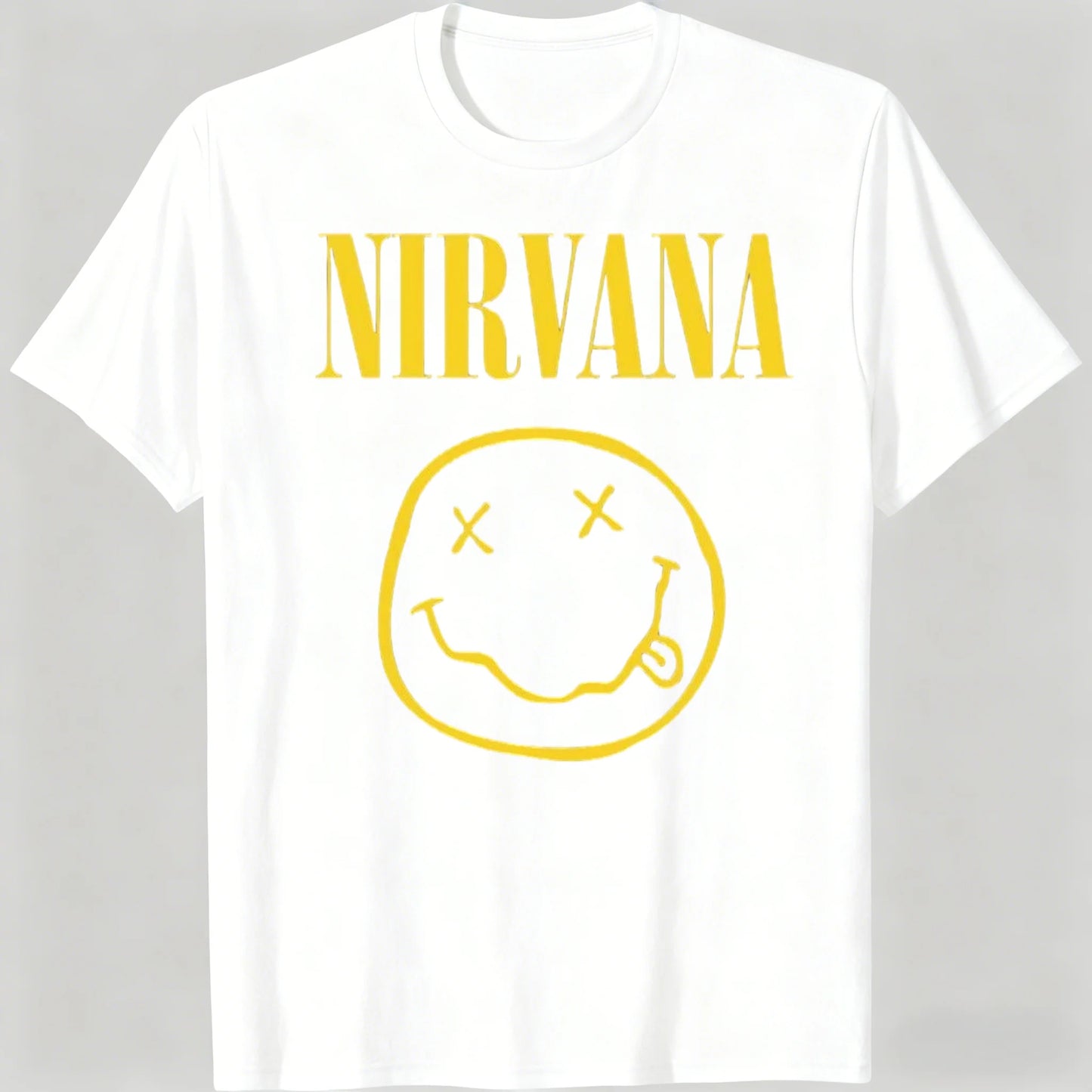New Nirvana rock band men's 100%cotton T-shirt hip-hop style Men's and Women's oversized Y2K Tee Casual Loose Outdoor Street