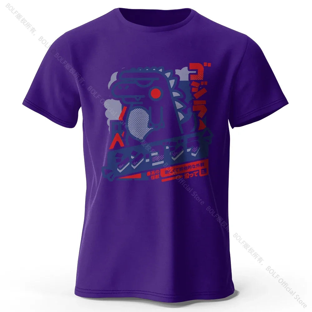 Harajuku Kawaii Animal Printed 100% Cotton T-Shirt, Lightweight Round Neck Short Sleeve Tee, Unisex Casual Wear