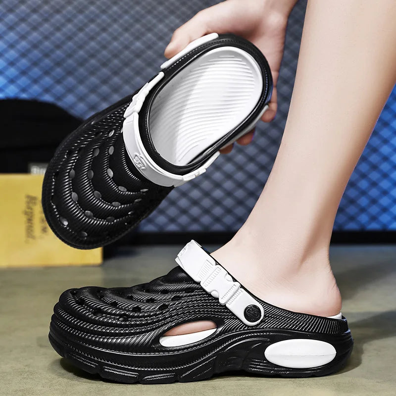Plus Size47 48 Men Clogs Sandals Summer Outdoor Garden Clogs Hole Shoes Male Casual Shoes Water Shoes Comfort Home Soft Slippers