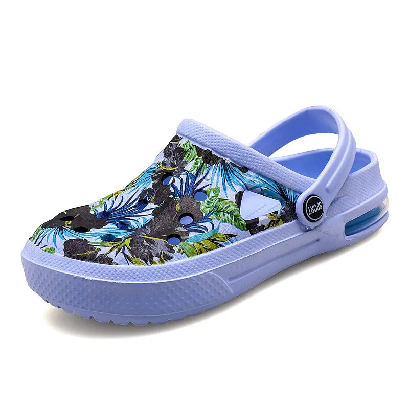 2006 Women's Ethnic Shoes Clogs Soft Sole Two-way Wear for Beach Mules and Pool Women Garden Slides Indoor Nursing Clogs Sandals
