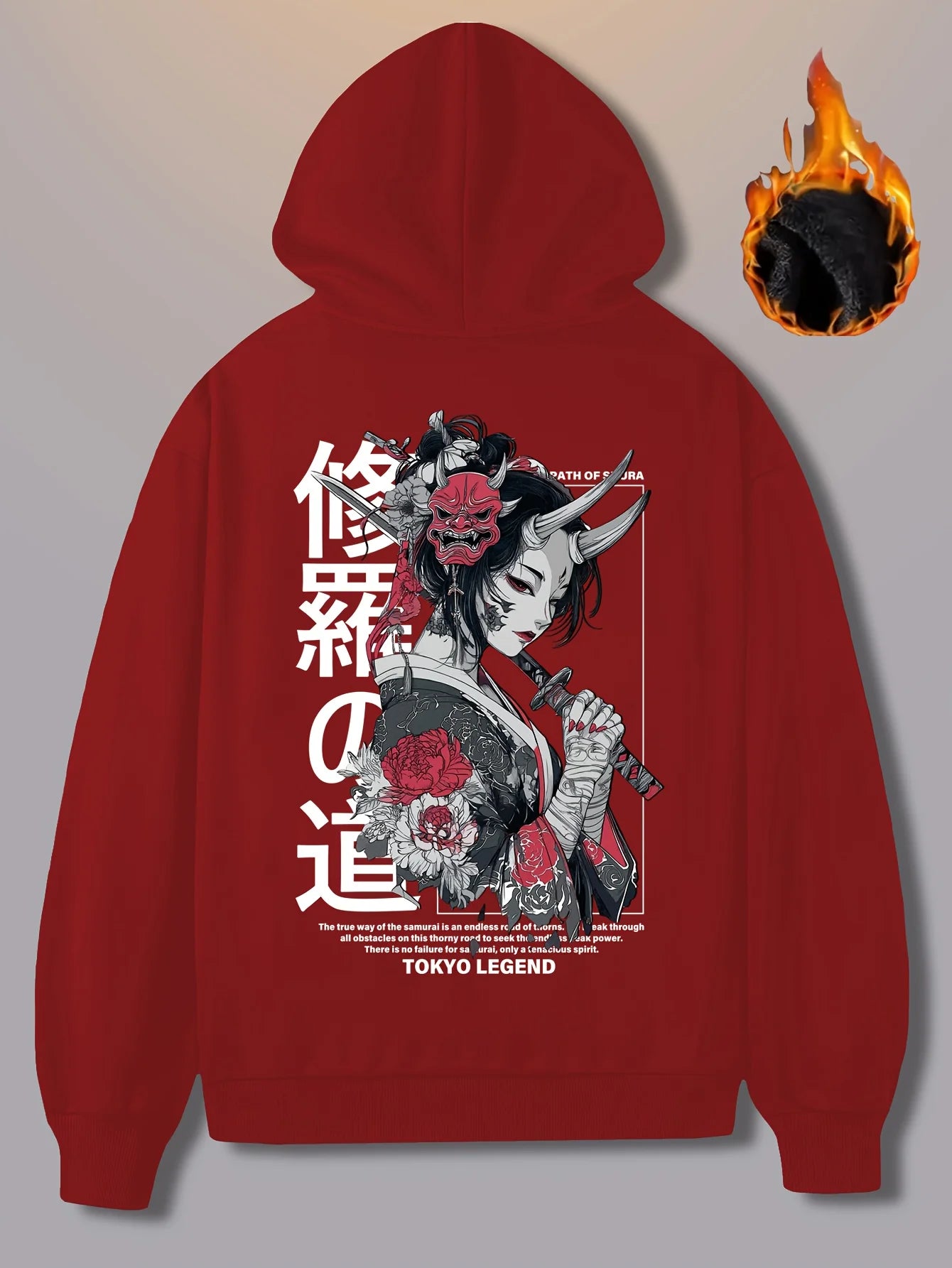 Japan Anime Beauty Samurai Street Sakura Men Women Pullover Hoodie Harajuku Y2K Casual Retro Autumn Winter Longsleeve Sweatshirt
