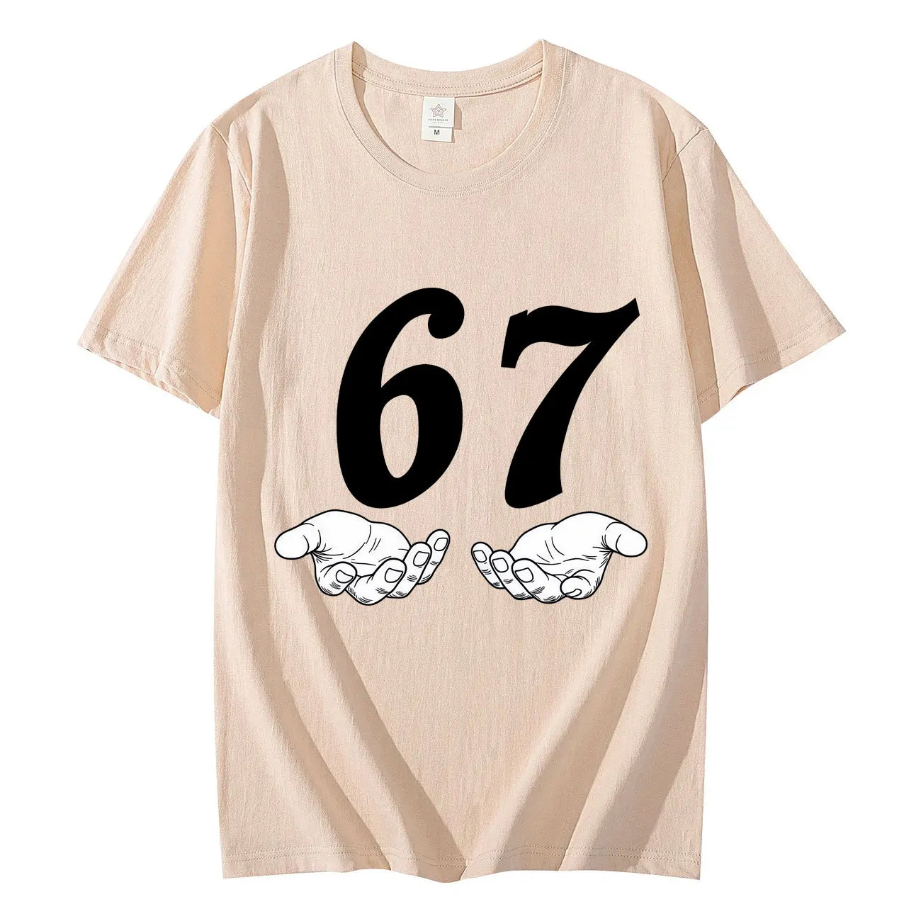 Six Seven 6 7 Meme Funny Hands T-shirt High Street Trend Fashion Short Sleeve T-shirts Men Women Clothing Casual Cotton T Shirts