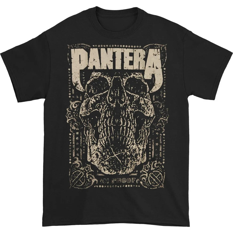 Pantera band 100%Cotton 101 Proof album Graphic Tshirt Men Women unisex oversized Tshirt Gothic skull hip hop Y2k fashion shirt