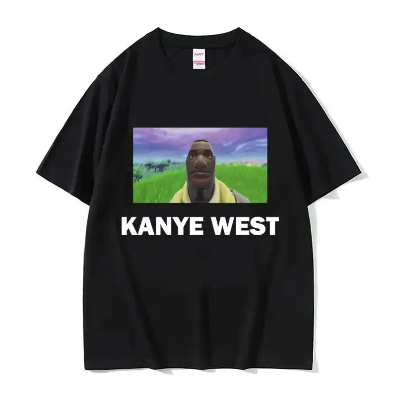 Funny Kanye West Meme T-Shirt Men's Vintage Hip Hop Rap Style Tshirt Men Women Short Sleeve T Shirt Streetwear